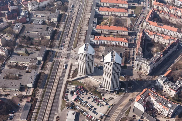 Vista aérea de la ciudad de wroclaw en Polonia —  Fotos de Stock