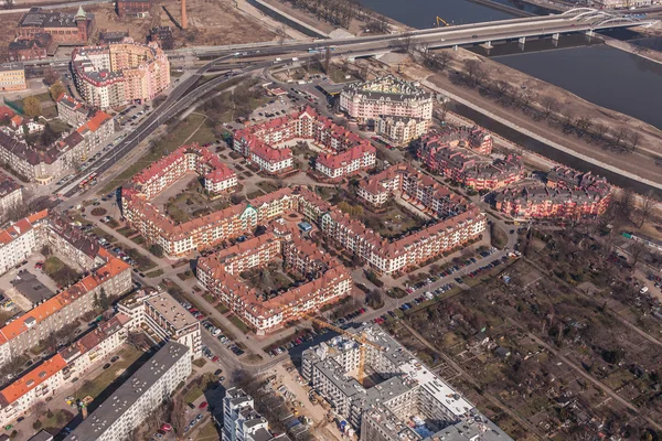 Vista aérea de la ciudad de wroclaw en Polonia —  Fotos de Stock