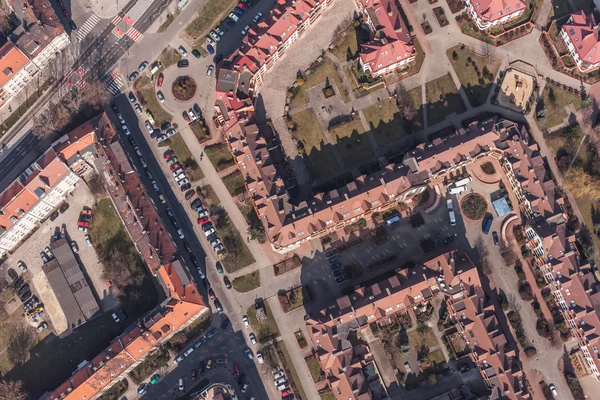 Vista aérea da cidade de Wroclaw na Polônia — Fotografia de Stock