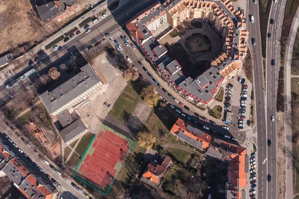 Aerial view of wroclaw city in Poland — Stock Photo, Image