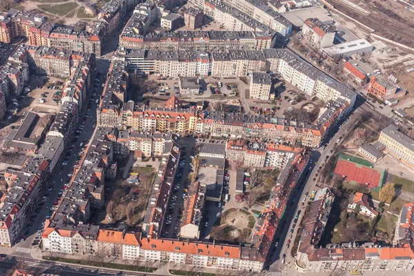 Vista aérea de la ciudad de wroclaw en Polonia —  Fotos de Stock
