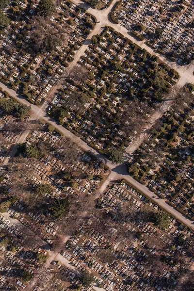 Vista aerea del cimitero — Foto Stock