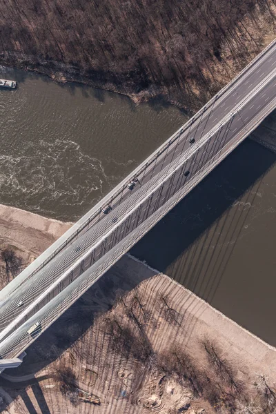 Flygfoto över bron i wroclaw city — Stockfoto