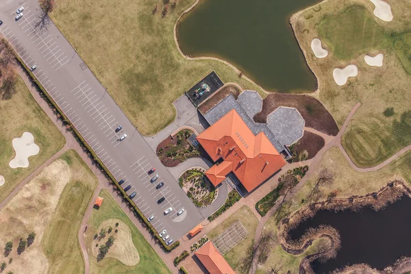 Vista aerea sul campo da golf — Foto Stock