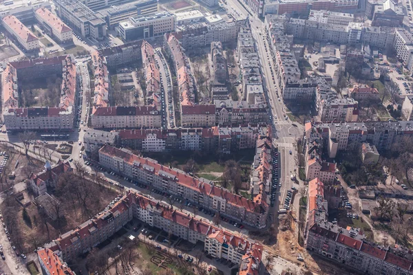 Vista aérea del centro de la ciudad de Wroclaw —  Fotos de Stock