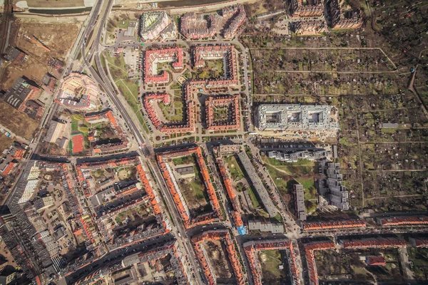 Vista aérea del centro de la ciudad de Wroclaw —  Fotos de Stock