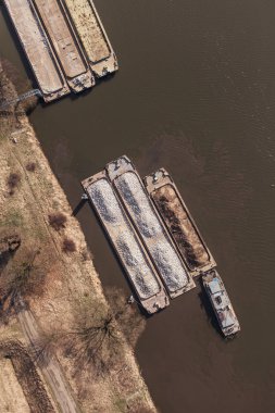 bir nehir habersiz havadan görünümü