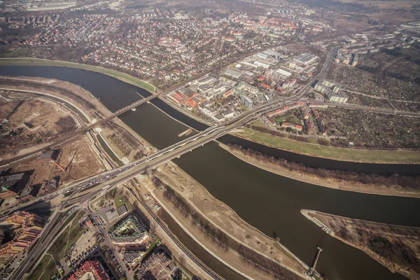 Αεροφωτογραφία του Wroclaw Σίτι Σέντερ — Φωτογραφία Αρχείου