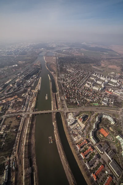 Vista aerea del centro di Breslavia — Foto Stock