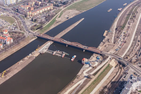 Veduta aerea di una periferia di Breslavia — Foto Stock