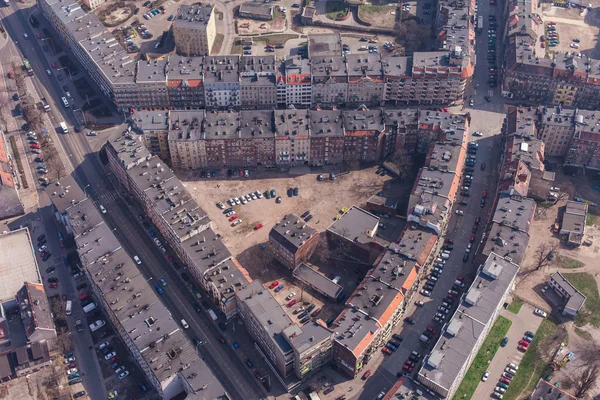 Vista aérea de un suburbio de la ciudad de Wroclaw —  Fotos de Stock