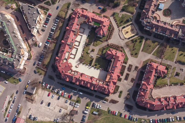 Aerial view of a Wroclaw city suburbs — Stock Photo, Image