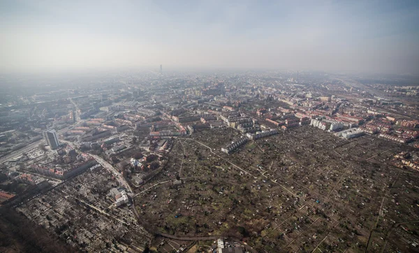 Vue aérienne du centre-ville de Wroclaw — Photo