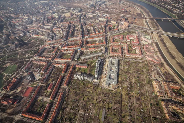 Luftaufnahme des Stadtzentrums von Breslau — Stockfoto