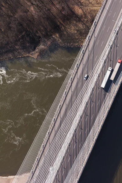 Vista aérea da ponte da estrada — Fotografia de Stock