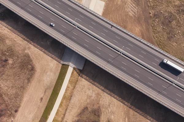 Flygfoto över motorvägen — Stockfoto