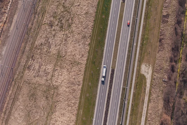 高速公路的空中景观 — 图库照片