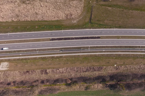 Luchtfoto van de snelweg — Stockfoto