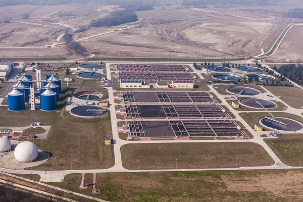 Planta de tratamiento de aguas residuales — Foto de Stock