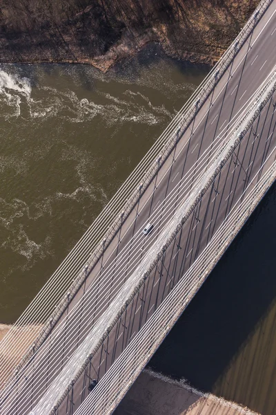 Vista aérea da ponte da estrada — Fotografia de Stock