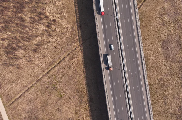 Luchtfoto van de snelweg — Stockfoto