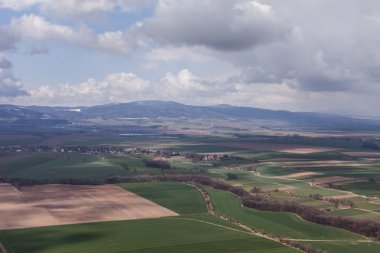 Bahar saat Köyü hasat alanları peyzaj