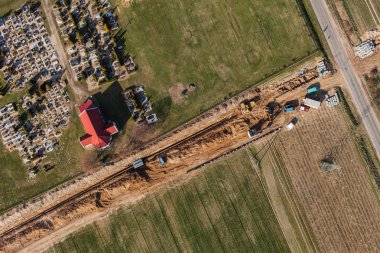 Gaz borusu bir ülke alanında gömme