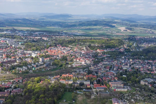Aerial view of  the Klodzko city center — Stock Photo, Image