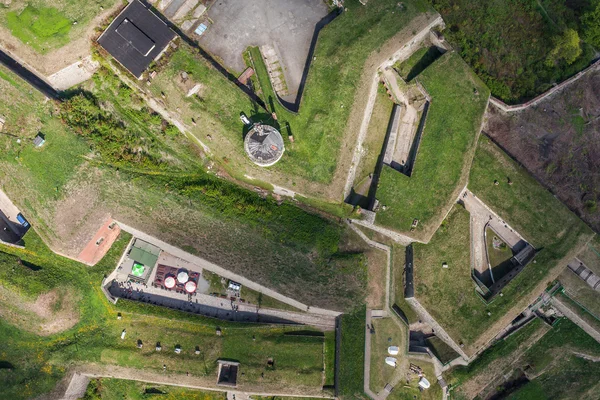 Vista aérea de la ciudad de Klodzko fortaleza histórica — Foto de Stock