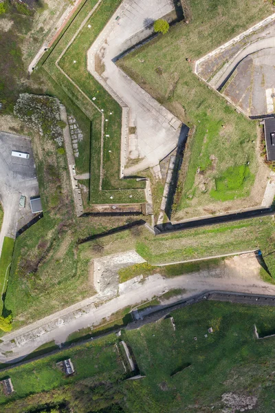 Aerial view of  the Klodzko city historic fortress — Stock Photo, Image