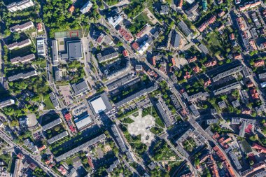 Olesnica şehrin havadan görünümü