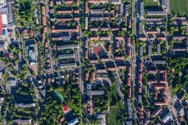 Olesnica şehrin havadan görünümü