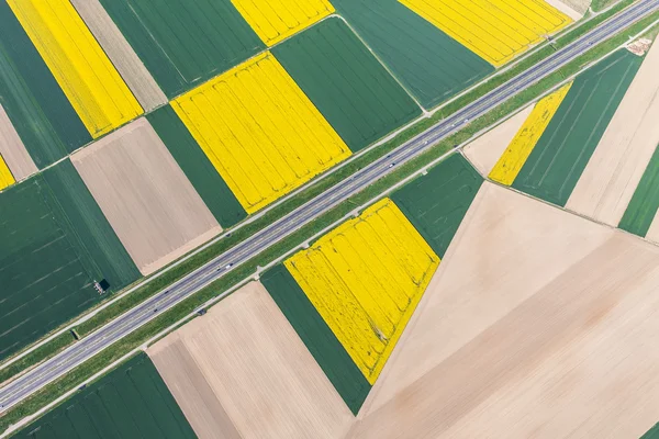 Luchtfoto van de snelweg — Stockfoto