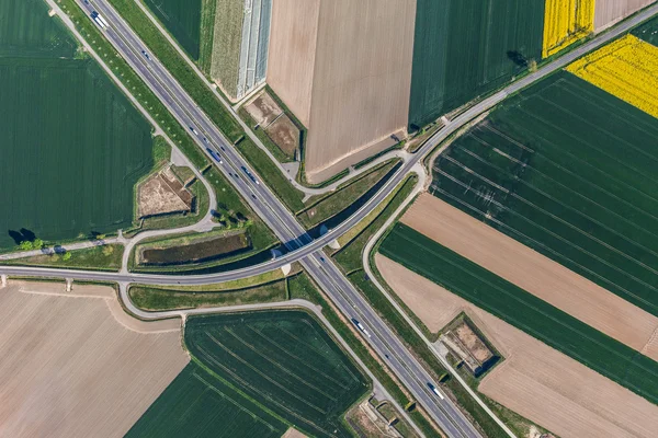 Luchtfoto van de snelweg — Stockfoto