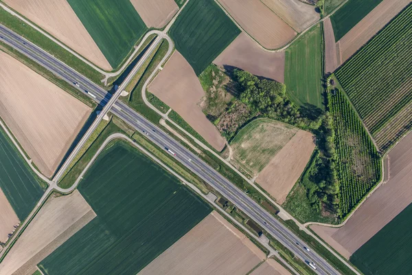 Flygfoto över motorvägen — Stockfoto