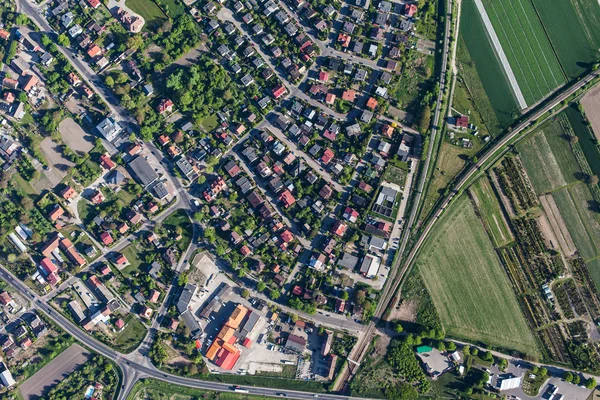 Vista aérea da cidade de Olesnica — Fotografia de Stock