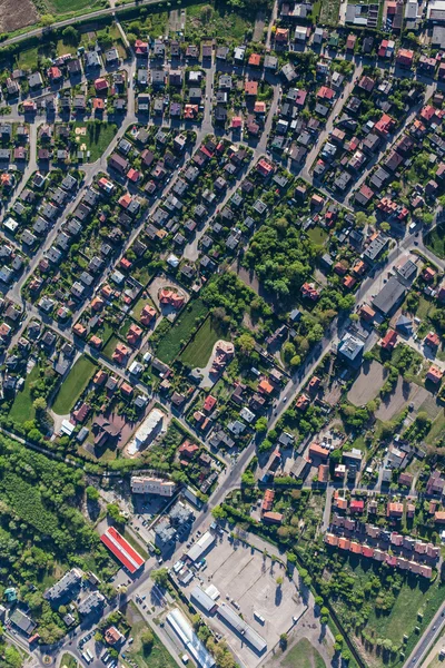 Vista aérea de la ciudad de Olesnica — Foto de Stock