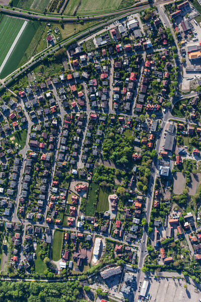 Aerial view of Olesnica city in Poland