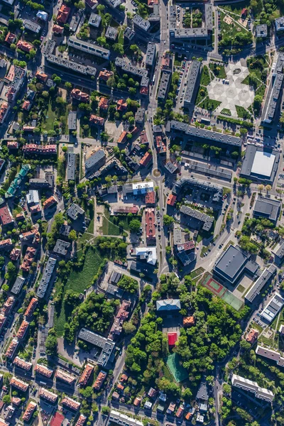 Vista aérea de la ciudad de Olesnica — Foto de Stock