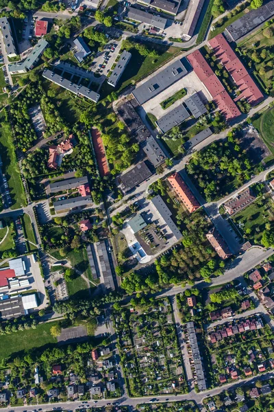 Vista aérea de la ciudad de Olesnica — Foto de Stock