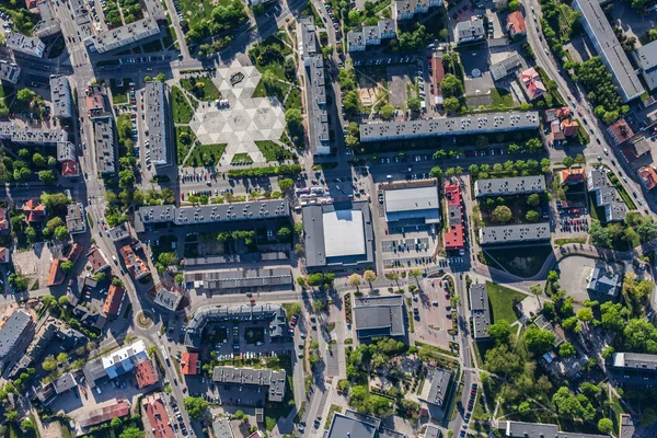 Veduta aerea della città di Olesnica — Foto Stock