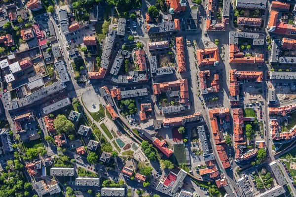 Vista aérea da cidade de Olesnica — Fotografia de Stock