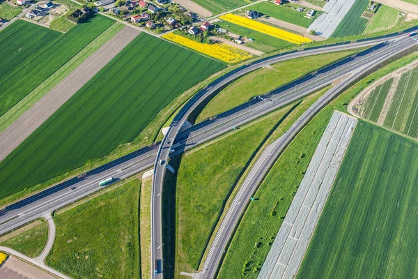 Veduta aerea dell'autostrada — Foto Stock