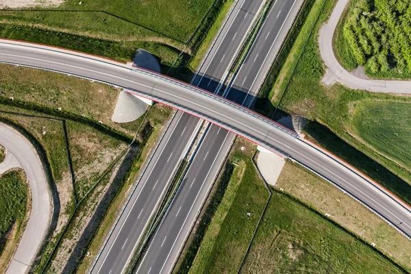 高速道路の空中風景 — ストック写真