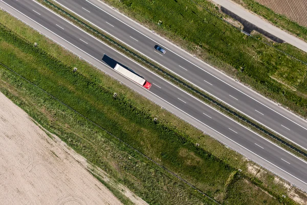 Aerial view of highway — Stock Photo, Image