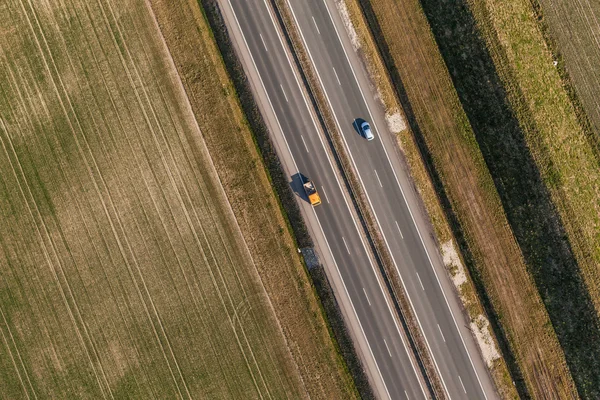 Luchtfoto van de snelweg — Stockfoto