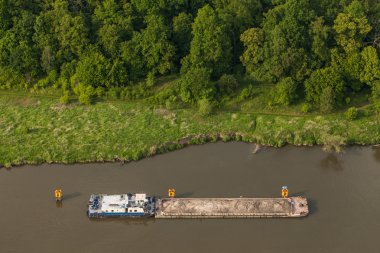 bir nehir habersiz havadan görünümü 