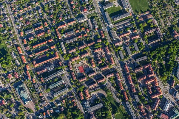 Aerial view of Olesnica city — Stock Photo, Image