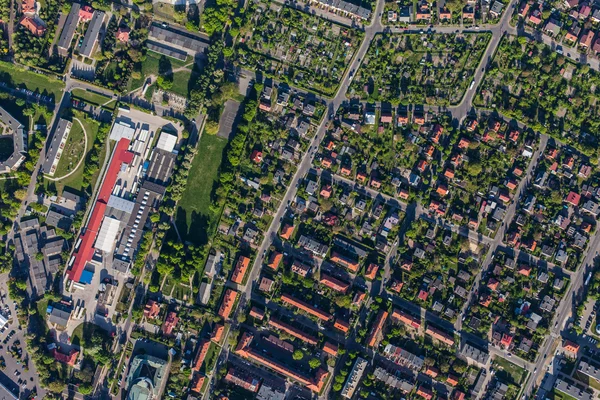 Luchtfoto van Olesnica stad — Stockfoto