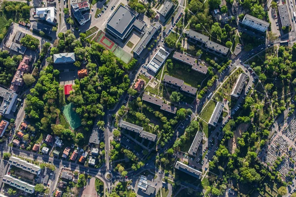 Vista aérea de la ciudad de Olesnica — Foto de Stock